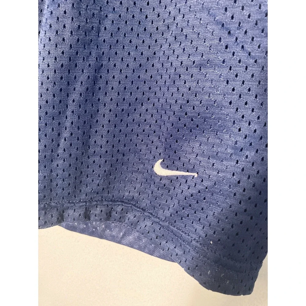 Vintage Nike Youth Shorts Large (12-14) Navy Blue Nylon Mesh Trunks #2105